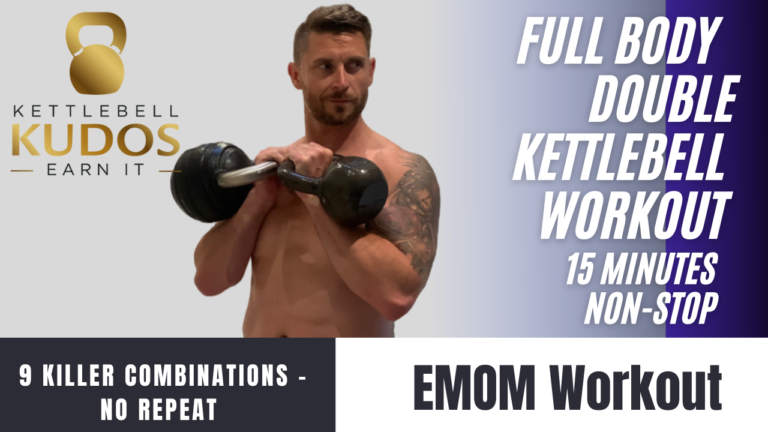 Full body EMOM Kettlebell Workout for Total Fitness – 15 Mins | Double kettlebell Workout